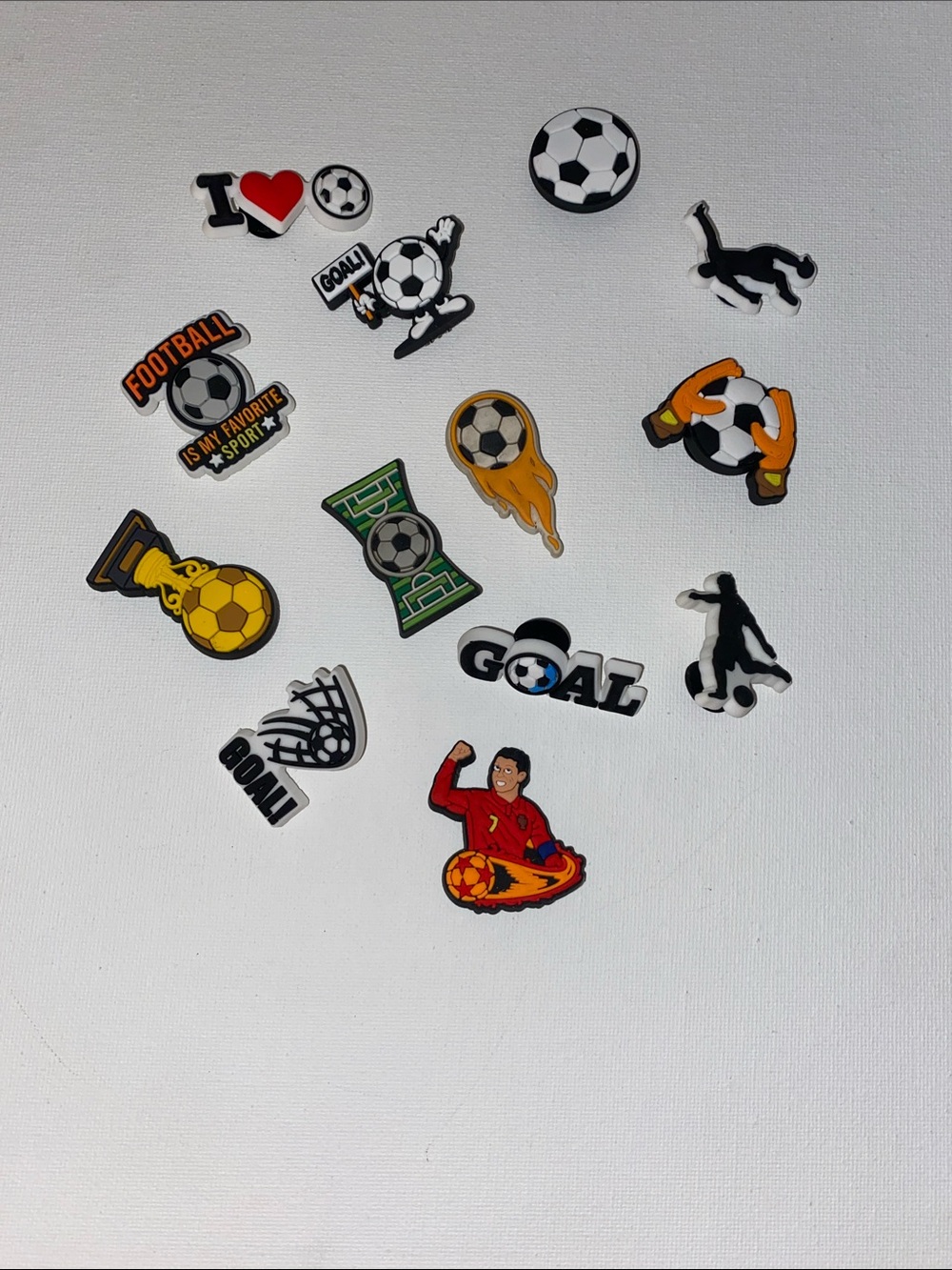 Soccer Rubber shoe charms, perfect for Crocs!!!